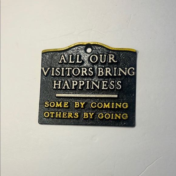 Vintage Black and Yellow Decorative Sign - Picture 4 of 15